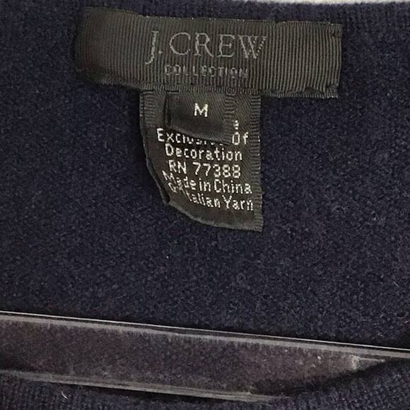 J CREW Collection Pure Cashmere Navy Blue Sweater Tank Shell Top sz M - Picture 5 of 6